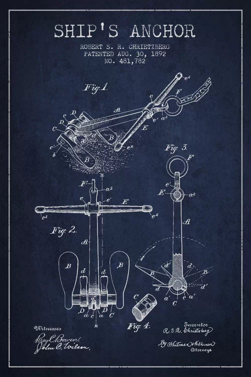 Anchor Navy Blue Patent Blueprint