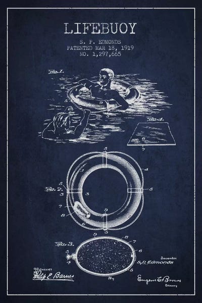 Lifebuoy Navy Blue Patent Blueprint