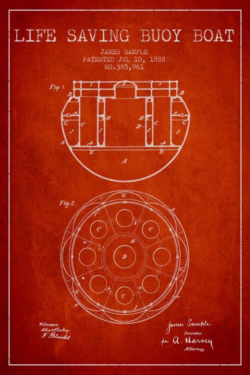 Lifebuoy Red Patent Blueprint