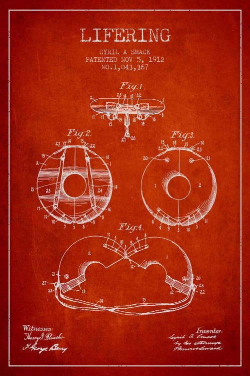 Lifering Red Patent Blueprint