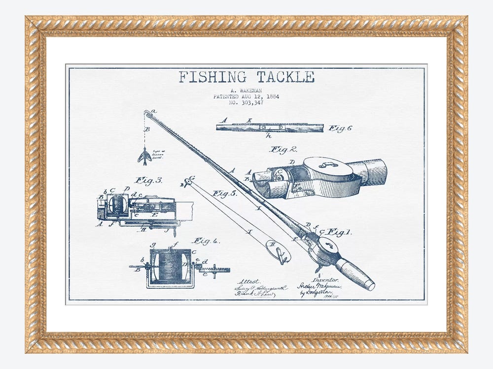 Framed Fishing Tackle Box Patent Prints – Timeless Patents