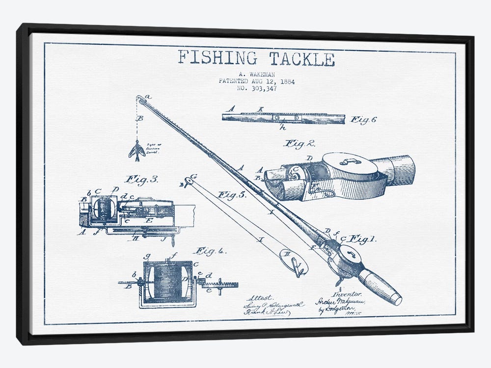 1905 Artificial Fly Fish Hook Patent Print, Fisherman Gift, Tackle