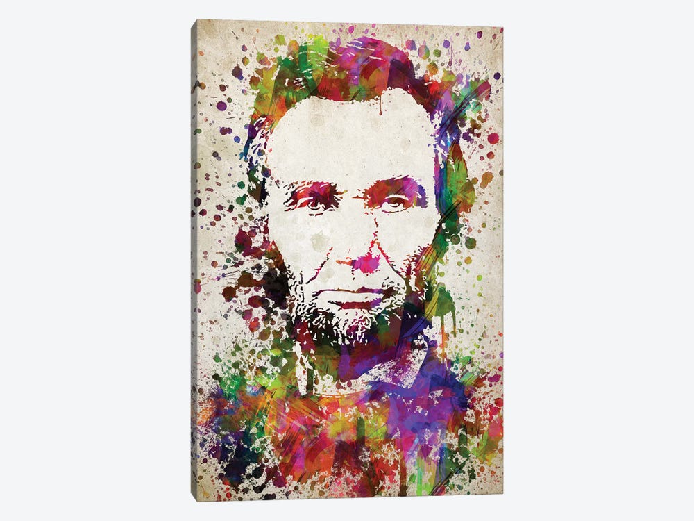 Abraham Lincoln by Aged Pixel 1-piece Canvas Wall Art