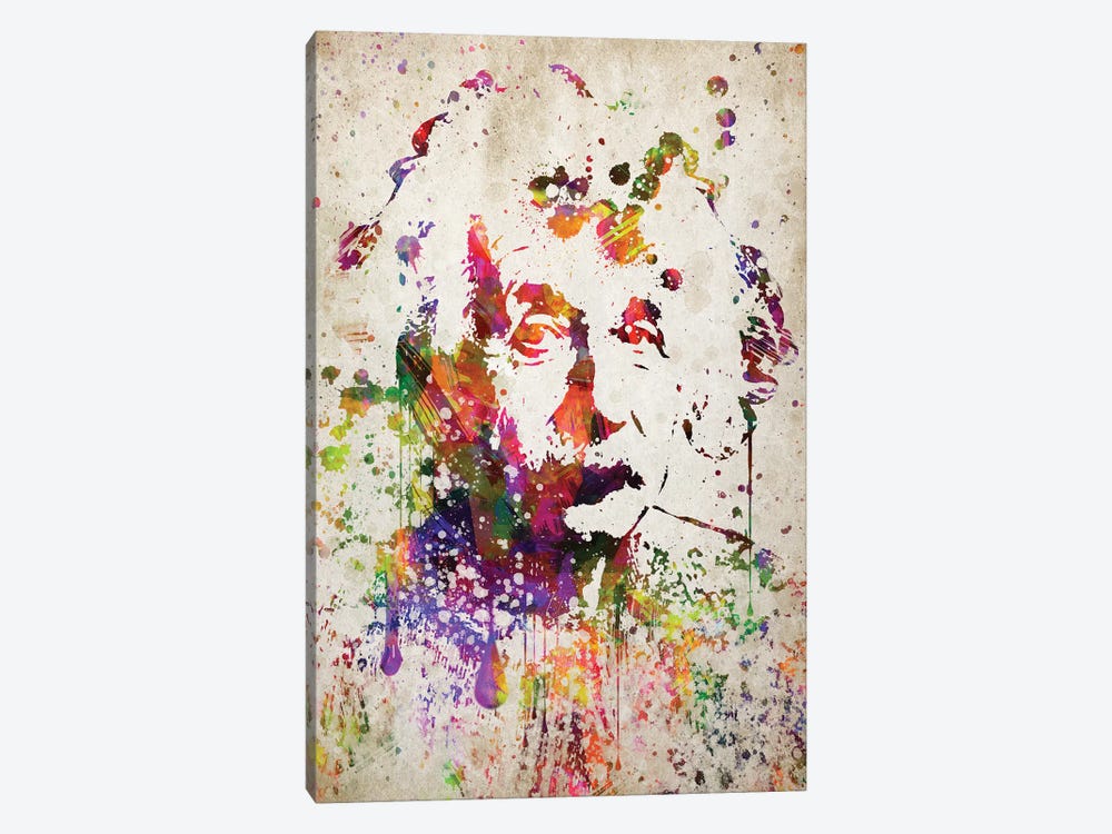 Albert Einstein by Aged Pixel 1-piece Canvas Artwork
