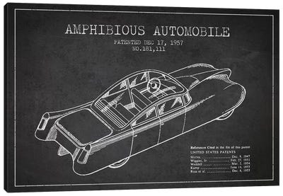 Amphibious Automobile Patent Sketch (Charcoal) I Canvas Art Print - Automobile Blueprints