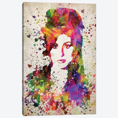 Amy Winehouse Canvas Print #ADP2783} by Aged Pixel Canvas Art Print