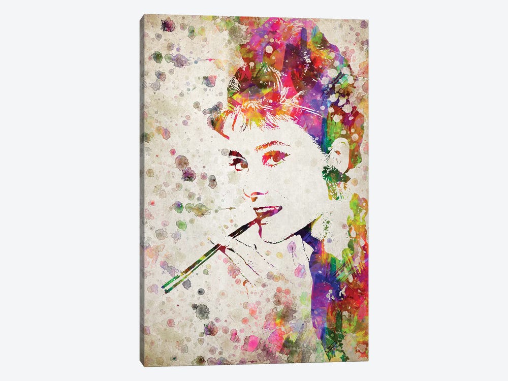 Audrey Hepburn by Aged Pixel 1-piece Art Print