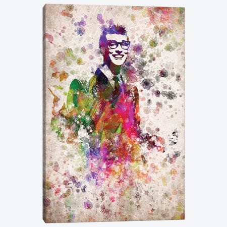 Buddy Holly Canvas Print #ADP2803} by Aged Pixel Canvas Wall Art