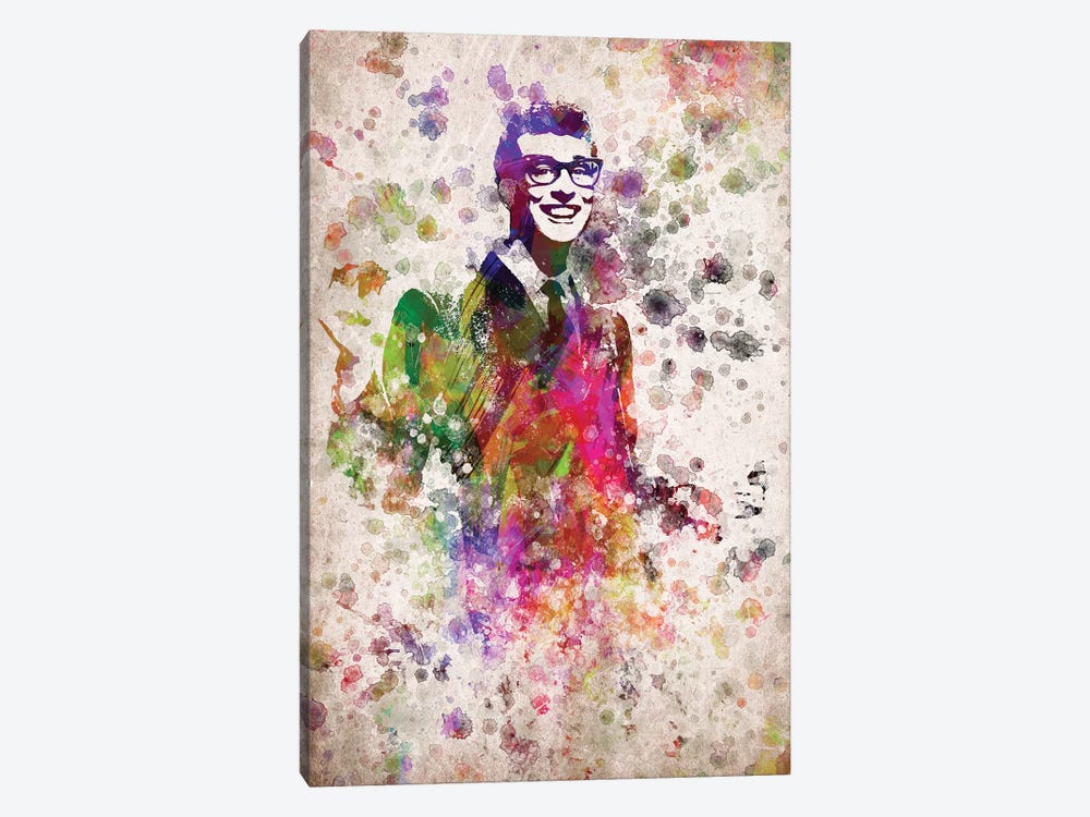 Buddy Holly by Aged Pixel 1-piece Canvas Artwork