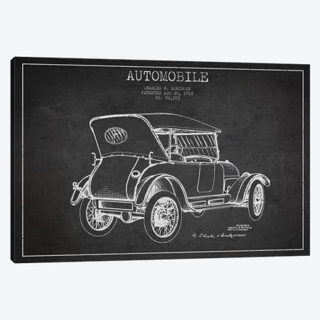 Charles W. McKinley Automobile Patent Sketch (Charcoal) Canvas Print #ADP2809} by Aged Pixel Canvas Wall Art
