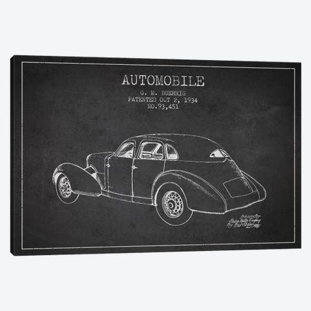 G.M. Buehrig Cord Automobile (Charcoal) I Canvas Print #ADP2913} by Aged Pixel Canvas Artwork