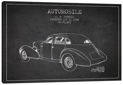 G.M. Buehrig Cord Automobile (Charcoal) I Canvas Art Print - Automobile Blueprints
