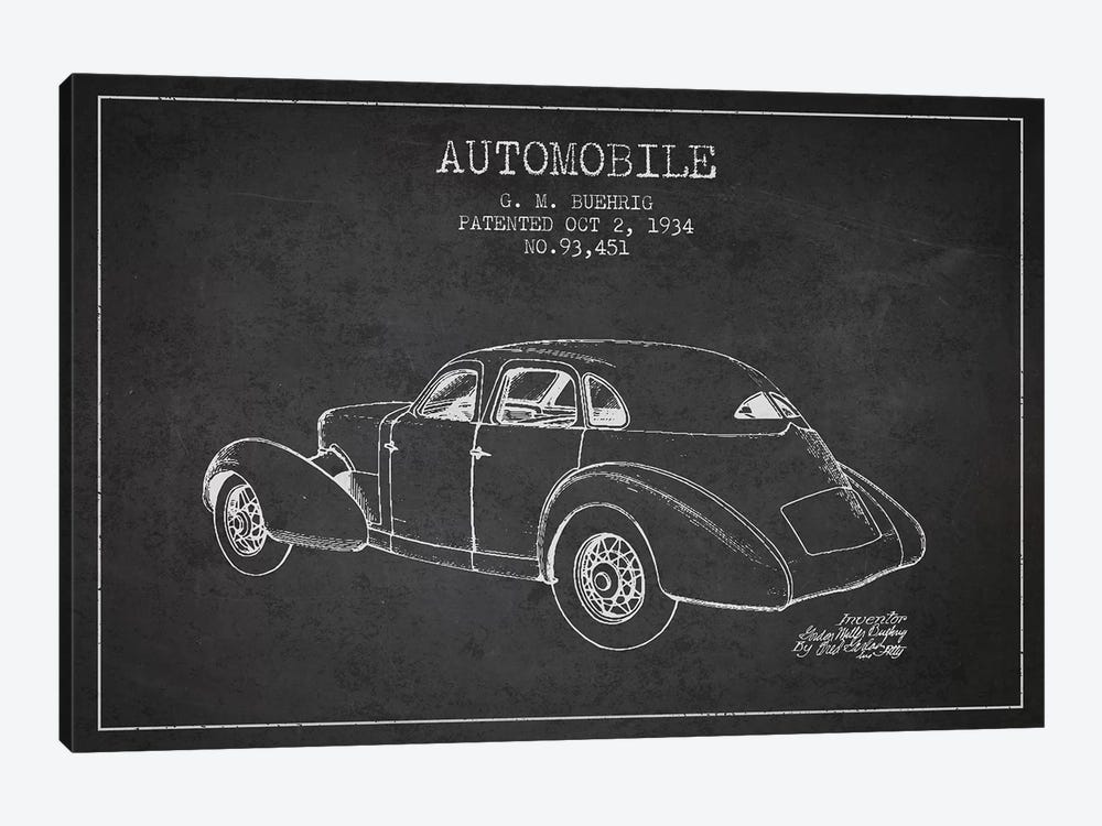G.M. Buehrig Cord Automobile (Charcoal) I by Aged Pixel 1-piece Canvas Wall Art