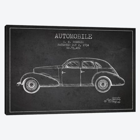 G.M. Buehrig Cord Automobile (Charcoal) III Canvas Print #ADP2915} by Aged Pixel Art Print
