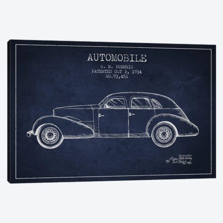 G.M. Buehrig Cord Automobile (Navy Blue) III Canvas Print #ADP2918} by Aged Pixel Canvas Artwork