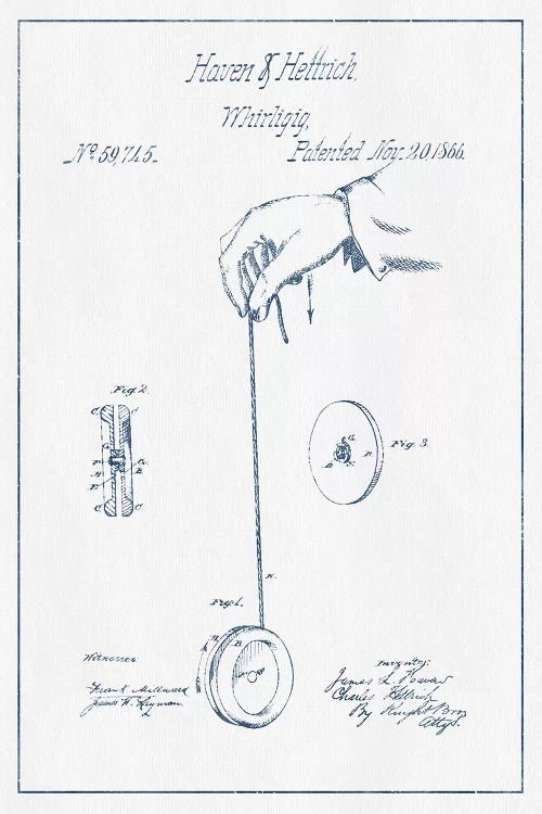 Haven & Hettrich Whirligig Patent Sketch (Ink)