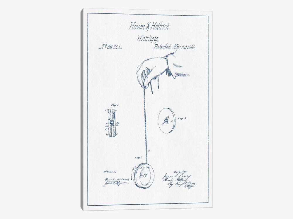 Haven & Hettrich Whirligig Patent Sketch (Ink) by Aged Pixel 1-piece Art Print