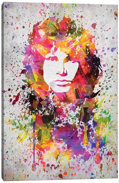 Jim Morrison Canvas Art Print - Male Portrait Art