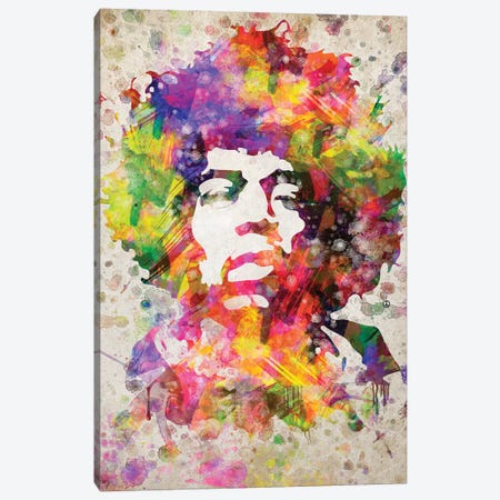 Jimi Hendrix Canvas Print #ADP2995} by Aged Pixel Canvas Print
