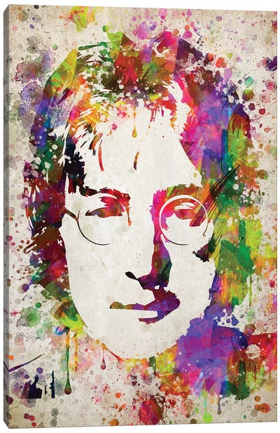 John Lennon Canvas Art Print - 3-Piece Vintage Art