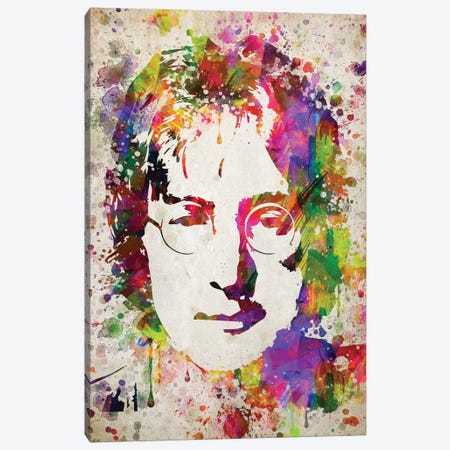 John Lennon Canvas Print #ADP3002} by Aged Pixel Canvas Art Print