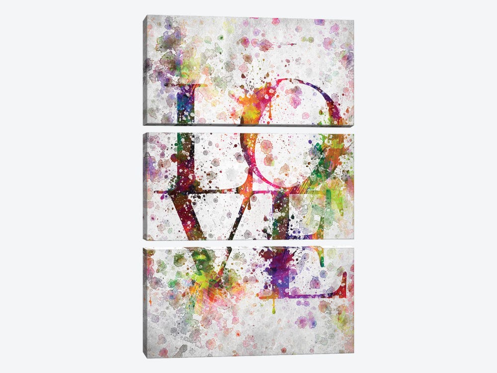 Love by Aged Pixel 3-piece Canvas Print