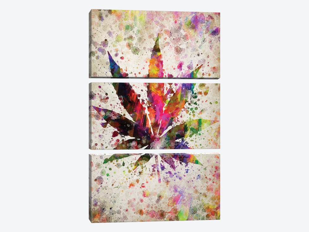 Marijuana by Aged Pixel 3-piece Canvas Art