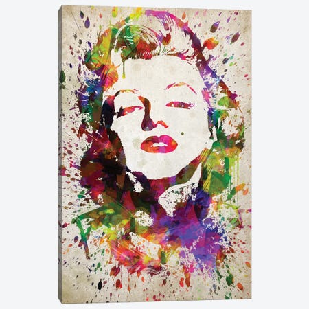 Marilyn Monroe Canvas Print #ADP3042} by Aged Pixel Art Print