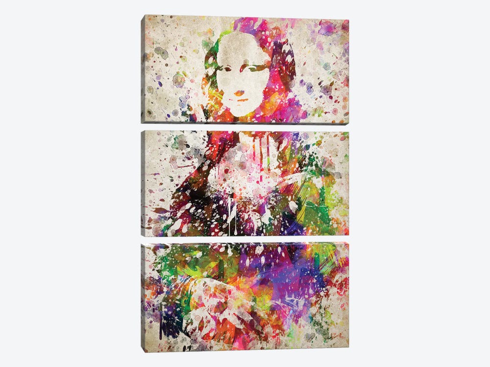 Mona Lisa by Aged Pixel 3-piece Canvas Wall Art