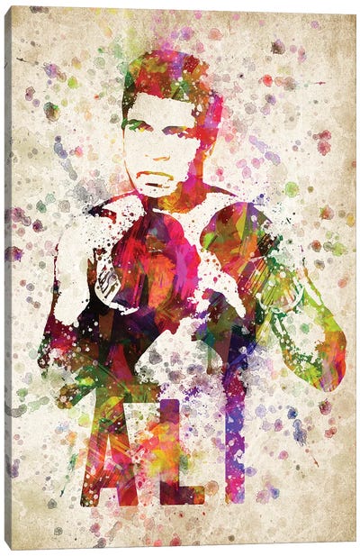 Muhammad Ali Canvas Art Print - Eighties Nostalgia Art