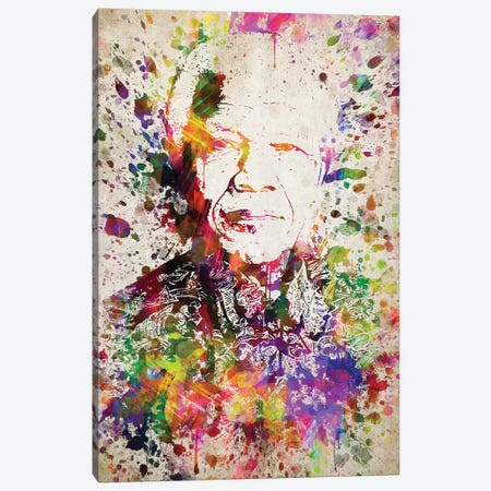 Nelson Mandela Canvas Print #ADP3052} by Aged Pixel Canvas Artwork