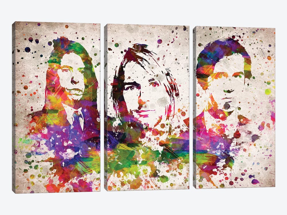 Nirvana by Aged Pixel 3-piece Canvas Art