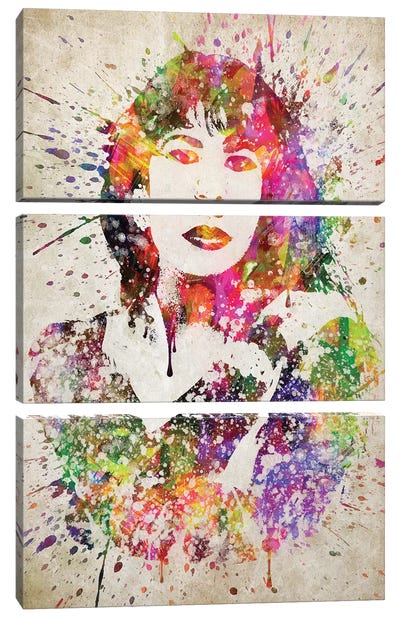 Selena Canvas Art Print - 3-Piece Pop Art