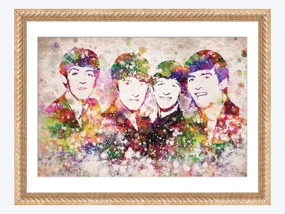 iCanvas The Beatles Pop Art Art by 2Toastdesign Canvas Art Wall Decor (  People > celebrities > musicians > Bands > The Beatles art) - 18x12 in, Art  Canvas 