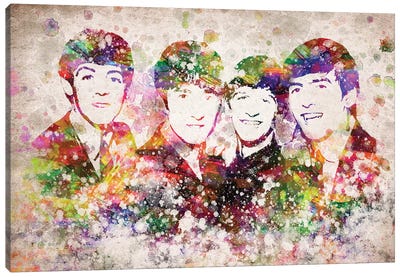 The Beatles Canvas Art Print - Aged Pixel
