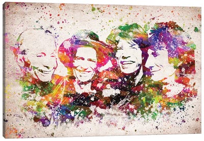 The Rolling Stones Canvas Art Print - Aged Pixel