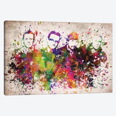 U2 Canvas Print #ADP3137} by Aged Pixel Canvas Artwork