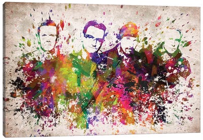 U2 Canvas Art Print - U2