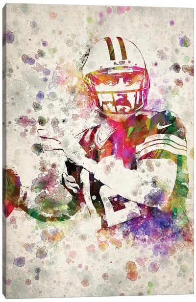 Aaron Rodgers Canvas Art Print - Football