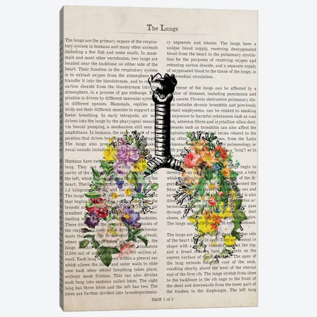 The Lungs With Flowers Canvas Print #ADP3221} by Aged Pixel Canvas Print