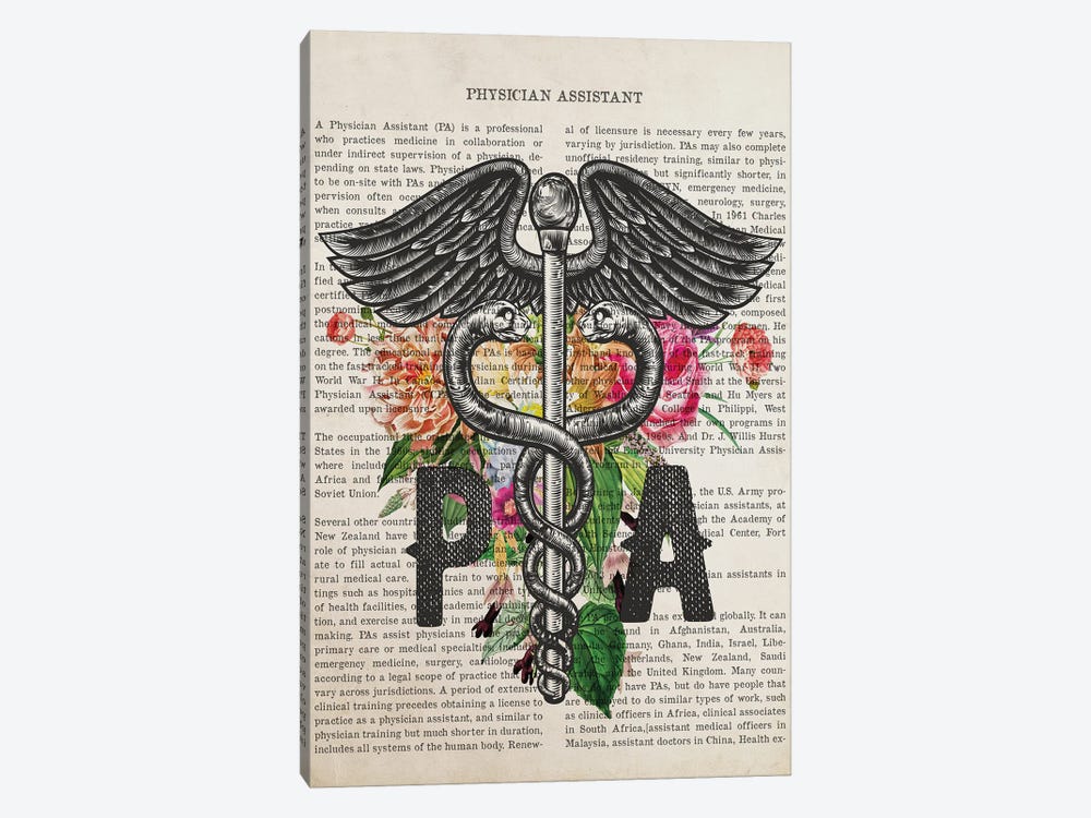 PA, Physician Assistant With Flowers by Aged Pixel 1-piece Art Print