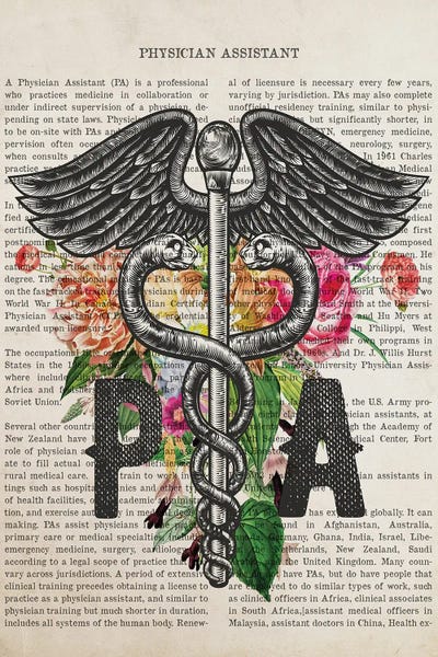 Health & Wellness: PA, Physician Assistant With Flowers by Aged Pixel