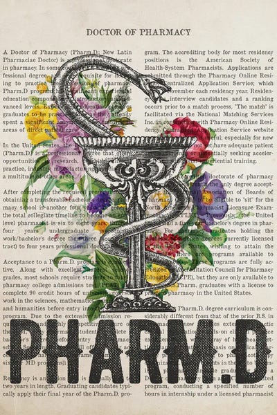 Health & Wellness: PharmD, Doctor Of Pharmacy With Flowers by Aged Pixel
