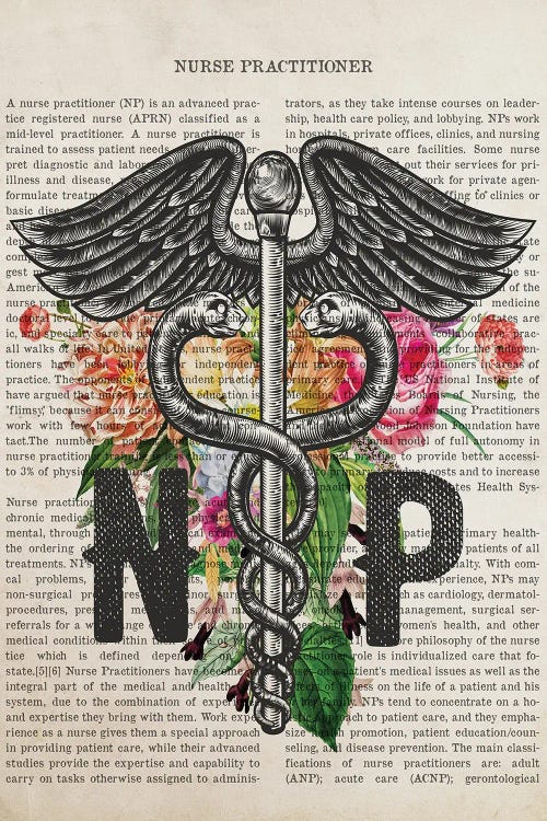 NP, Nurse Practitioner With Flowers