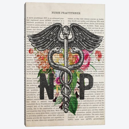 NP, Nurse Practitioner With Flowers Canvas Print #ADP3251} by Aged Pixel Canvas Art