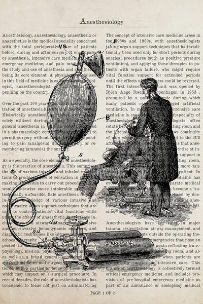 Anesthesiology Medical Print by Aged Pixel canvas print