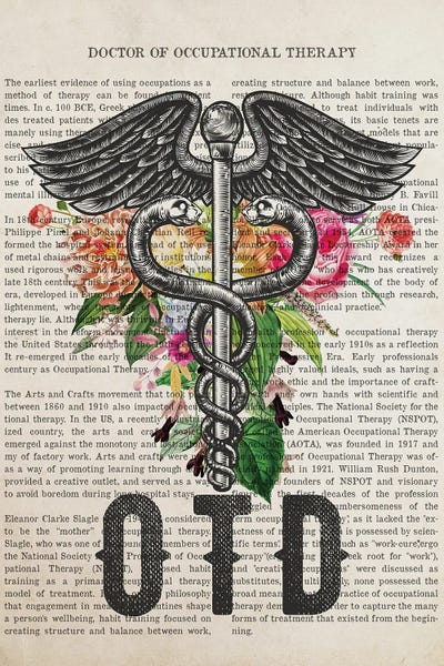 Health & Wellness: OTD, Doctor Of Occupational Therapy With Flowers by Aged Pixel