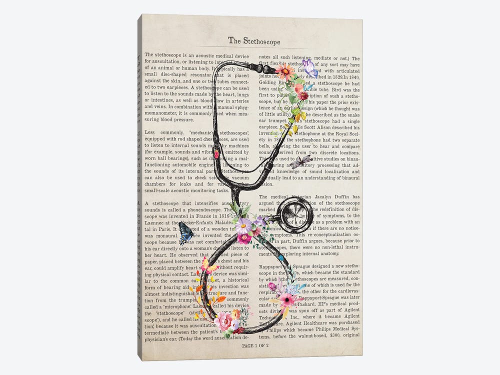 The Stethoscope by Aged Pixel 1-piece Canvas Wall Art