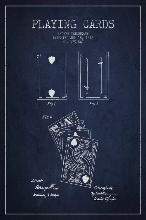 Dougherty Cards Navy Blue Patent Blueprint