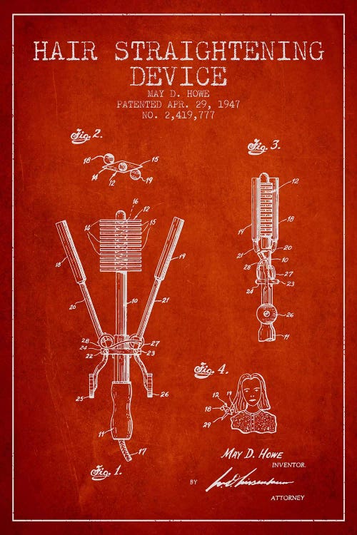 Hair Straightening Red Patent Blueprint